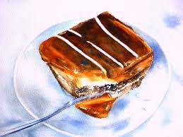 Diese kuchen rezepte passen immer: Kuchenstuck Torte Aquarellmalerei Essen Nachtisch Von Thomas Habermann Bei Kunstnet