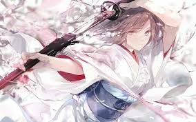 Ryōgi Shiki Anime Warrior Girl Anime Kimono Anime Warrior