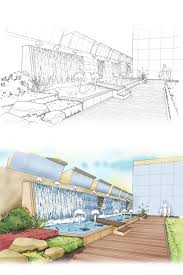 Perspective View Of Rooftop Garden Landscape Design Pen And Digital Media Garden Landscape Design Rooftop Garden Landscape Design