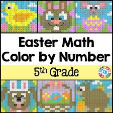 Printable math worksheets for 5th grade. 5th Grade Easter Activities 5th Grade Easter Math Color By Number