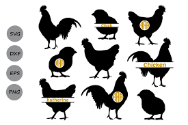 Huge library of free svg files to download instantly and create your diy projects today! Chicken Monogram Graphic By Cosmosfineart Creative Fabrica