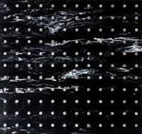 Black & White Marbleized Smooth Stainless Steel Metal Studded Elevator  Floor Tile