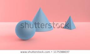 Black And Decker Natural Convection Toaster Oven To1745ssg Abstract Scene Of Geometric Shapes Ball Cone And Pyramid Blue Soft Ambient Light In 3d Scene With Soft Pink Background 3 Geometric Shapes Geometric Shapes