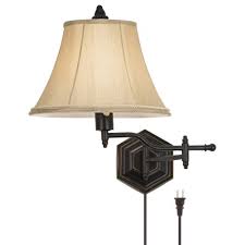 / free shipping on any order over $50. Barnes And Ivy Country Swing Arm Wall Lamp Hexagon Bronze Plug In Light Fixture Gold Bell Shade For Bedroom Living Room Reading Target