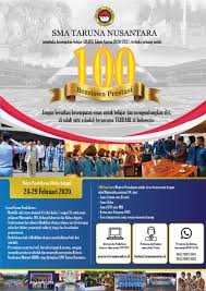 Para siswa alumnus sma taruna nusantara jelas paling bangga dengan hasil akhir ini. Sma Taruna Nusantara On Twitter Beasiswa Prestasi Sma Tn 2020 Jangan Lewatkan Kesempatan Emas Menjadi Bagian Dari Sma Taruna Nusantara Jangan Ragu Jangan Galau Dan Jangan Terlambat Https T Co Oe0967dooy