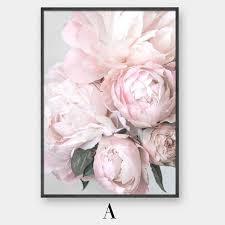 Free Us Shipping Our Blush Pink Peonies Canvas Print Is Vibrant And Guaranteed To Add A Burst Of Energy To Any Room Flower Wall Art Canvas Poster Flower Wall