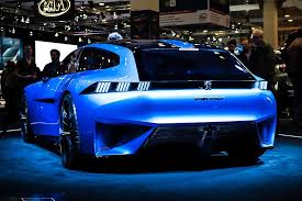 Hd Wallpaper Blue Peugeot Instinct Brussel Expo Cars Concept Lion Wallpaper Flare