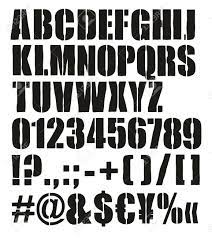 Enter someone's name or your own name and create a stencil version of it. Modern Bold Crate Stencil Font With Uppercase Letters Numbers Royalty Free Cliparts Vectors And Stock Illustration Image 88690919