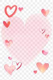 Happy Valentine S Day Frame Png With Watercolor Hearts Free Image By Rawpixel Com Namcha In 2021 Valentines Happy Valentines Day Happy Valentine