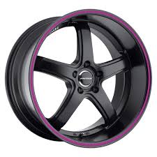 Avant Garde M350 Matte Black With Purple Pinstripe Avant Garde Wheels Pink Rims Rims