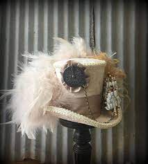 Avast Me Steampunk Hardies This Here Mini Top Hat Be Ready For Wearin To Ye Next Pirate Steampunk Event Argh Well I Mini Top Hat Top Hat Stuff To Buy