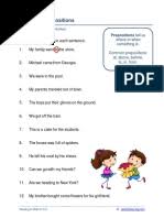 Learn and exercise on preposition for elementary grade 4. Grade 4 Using Prepositions A