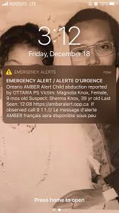 The ottawa police service issued the alert shortly before 4 a.m. Faiza Amin On Twitter Amber Alert Issued For 9 Month Old Magnolia Knox Reported Abducted By Ottawa Police