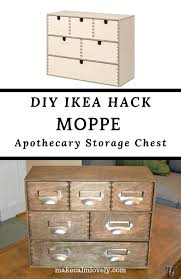Ikea Moppe Diy Apothecary Mini Storage Chest Hack Make Calm Lovely Ikea Hack Ikea Diy Diy Ikea Hacks