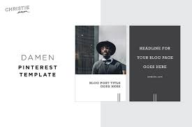 Damen Pinterest Template Pinterest Templates Social Media Mockup Templates