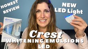 Unlike every other whitening solution on the market, this new gel treatment is designed to be left on. Crest Whitening Emulsions Led Review New Crest Whitening Emulsions Kit With Led Light Alternative Youtube