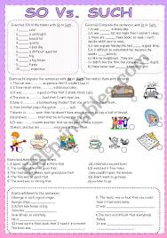 It Is About Practising So And Such With Different Exercises Grammar Worksheets English Grammar Exercises Grammar