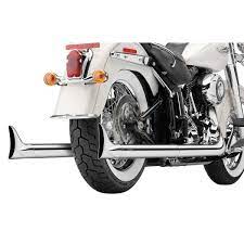 Cobra Softail Duals Full Exhaust Chrome With Fishtail Tips Harley Softail Softail Harley Davidson