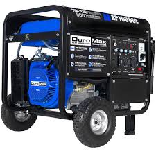 Duromax 10000 Watt 8 000 Watt Electric Start Gasoline Powered Portable Generator With Wheel Kit Xp10000e The Home Depot Portable Generator Dual Fuel Generator Power Generator
