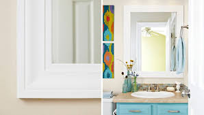 More of this project here. How To Frame A Bathroom Mirror Lowe S