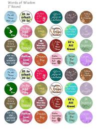 Words Of Wisdom Digital Collage Sheet 1 Inch Round Circles Instant Download In 2021 Collage Sheet Digital Collage Sheets Digital Collage