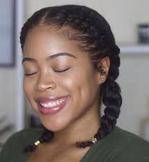 Continue to braid down, making sure you're smoothing the hair at the top into the braid and also smoothing the hair on the side of your head into the braids as well. 35 Natural Braided Hairstyles