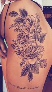 Super Womens Flower Tattoo Roses 28 Ideas Hip Thigh Tattoos Hip Tattoos Women Thigh Tattoos Women