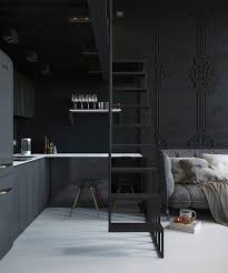 24m2 Black Apartment Only Deco Love Minimalism Interior Minimal Interior Design Interior Design