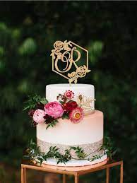 Wedding Cake Topper Letter R Hexagon Monogram R Cake Topper Single Letter Topper Geometric Wedding Cakes Geometric Cake Topper Wedding Cake Toppers Letters