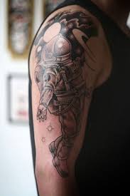 Black And White Space Tattoo Half Sleeve Black And Grey Spaceman Half Sleeve In Progress By Adam Jelinski At Anatomy Tattoo In Portland Oregon Tattoos Sleeve Tattoos Picture Tattoos