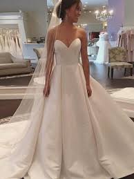 Ball Gown Sleeveless Sweetheart Court Train Satin Wedding Dresses Satin Wedding Dress Simple Wedding Dresses Wedding Dresses Vintage