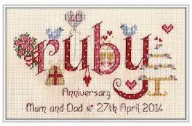 423 x 560 jpeg 52 кб. Ruby Wedding Anniversary Cross Stitch Kit Cross Stitch Cards Cross Stitch Samplers Cross Stitch Kits