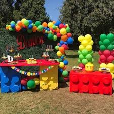Best lego birthday party ideas {free printables} i've compiled all of our best lego birthday party ideas {free printables} in one place so that you can plan your lego birthday party without working so hard or spending a fortune. Image May Contain 2 People Lego Party Decorations Lego Themed Party Lego Birthday Party