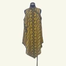 Bd015 Briana Batik Dress Pewarna Alam Gaun Batik Pewarna Batik