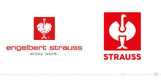 Strauss idzie z duchem czasu i zmienia się, ale jedna rzecz pozostaje wciąż aktualna: Engelbert Strauss Logo Vorher Und Nachher Design Tagebuch