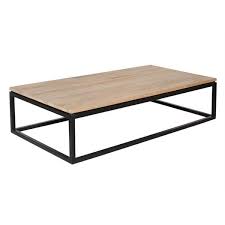 salontafel vintage heeft een rustiek iepen houten tafelblad en een zwart metalen onderstel zowel het tafelblad salontafel metalen salontafels tafel en stoelen