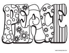 The word peace in hindi indian in ornament. Color Much