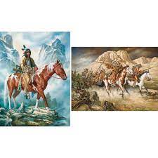 Native american jigsaw puzzles online. Set Of 2 1000 Piece Native American Jigsaw Puzzles Bits And Pieces Uk