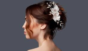 This short hairstyle has a cute and simple cut and the hair has been colored in a stunning purple shade. 3 Wedding Hairstyles For Short Hair Be Beautiful India