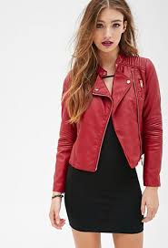 Quilted Faux Leather Moto Jacket Red Leather Jacket Outfit Red Jacket Leather Red Jacket Outfit