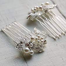 Highland Angel Set Of Two Leaf Cluster Hair Combs Www Highlandangel Co Uk Bridesmaid Hair Pieces Hair Comb Hair Comb Wedding