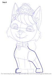 Learn How To Draw Sweetie From Paw Patrol Paw Patrol Step By Step Drawing Tutorials Paw Patrol Drawings Paw