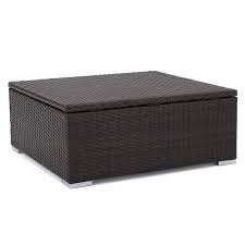 Features silver hardware accents with a dark brown paper wood effect veneer. Christopher Knight Home Santa Rosa Outdoor Wicker Coffee Table With Storage Multibrown Buy Online In Dominica At Dominica Desertcart Com Productid 81526199
