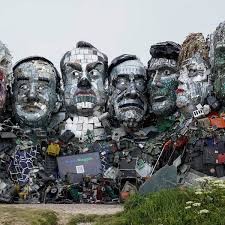Maybe you would like to learn more about one of these? G7 Leaders Depicted In Mount Recyclemore E Waste Sculpture G7 The Guardian