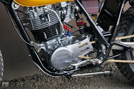 Http Kickstart Bikeexif Com Wp Content Uploads 2018 03 Yamaha Sr500 Scrambler 4 Jpg Avec Images Brouilleur Xt 500 Bicyclette