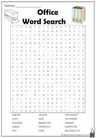 Office Word Search Office Word Word Find Kids Word Search