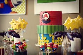 I'm not a pro, but i love baking as a hobby. Mario Bros Party Cake Paper Party