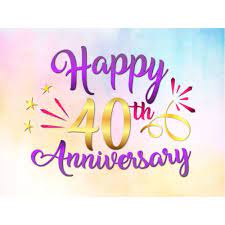 It's a joy to have you in our lives and to celebrate with you today! you two are truly an inspiration. a big anniversary to celebrate a big, big love. wow. Happy 40th Anniversary Svg Files For Cricut Ruby Wedding Fortieth Forty Years Gift Greeting Invitation