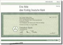 Dresdner Bank Ag Der Seltene Klassiker