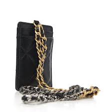 Maybe you would like to learn more about one of these? Chanel Goatskin Quilted Chanel 19 Card Holder On Chain Black 557765 Fashionphile